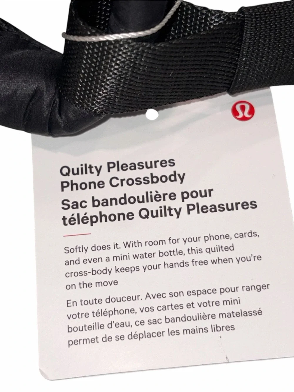 NEW Lululemon Black Quilty Pleasures 1L Phone Crossbody Bag Purse